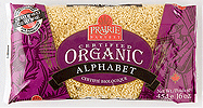 Organic semolina alphabet