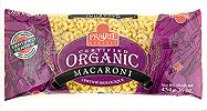 Organic semolina macaroni